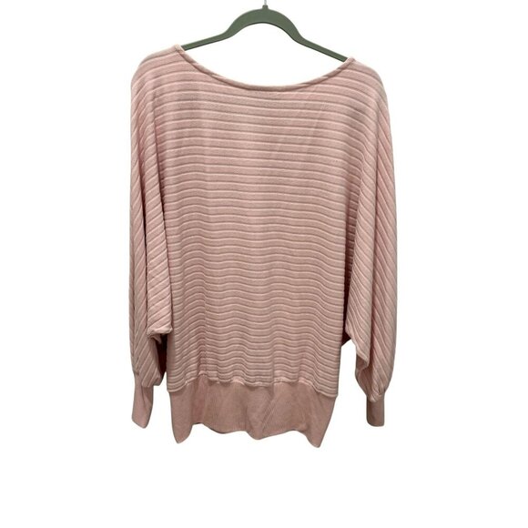 Saturday/Sunday anthropogie Pink Ribbed Long Sleeve Pullover Sweater sz large - Picture 5 of 6